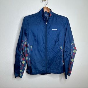 Patagonia Blue Patterned Windbreaker Jacket S